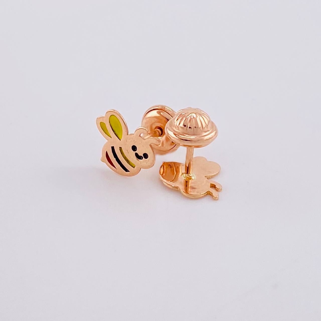 Topos Abeja Tricolor 0.08g / 8.9mm Oro Rosa 18K