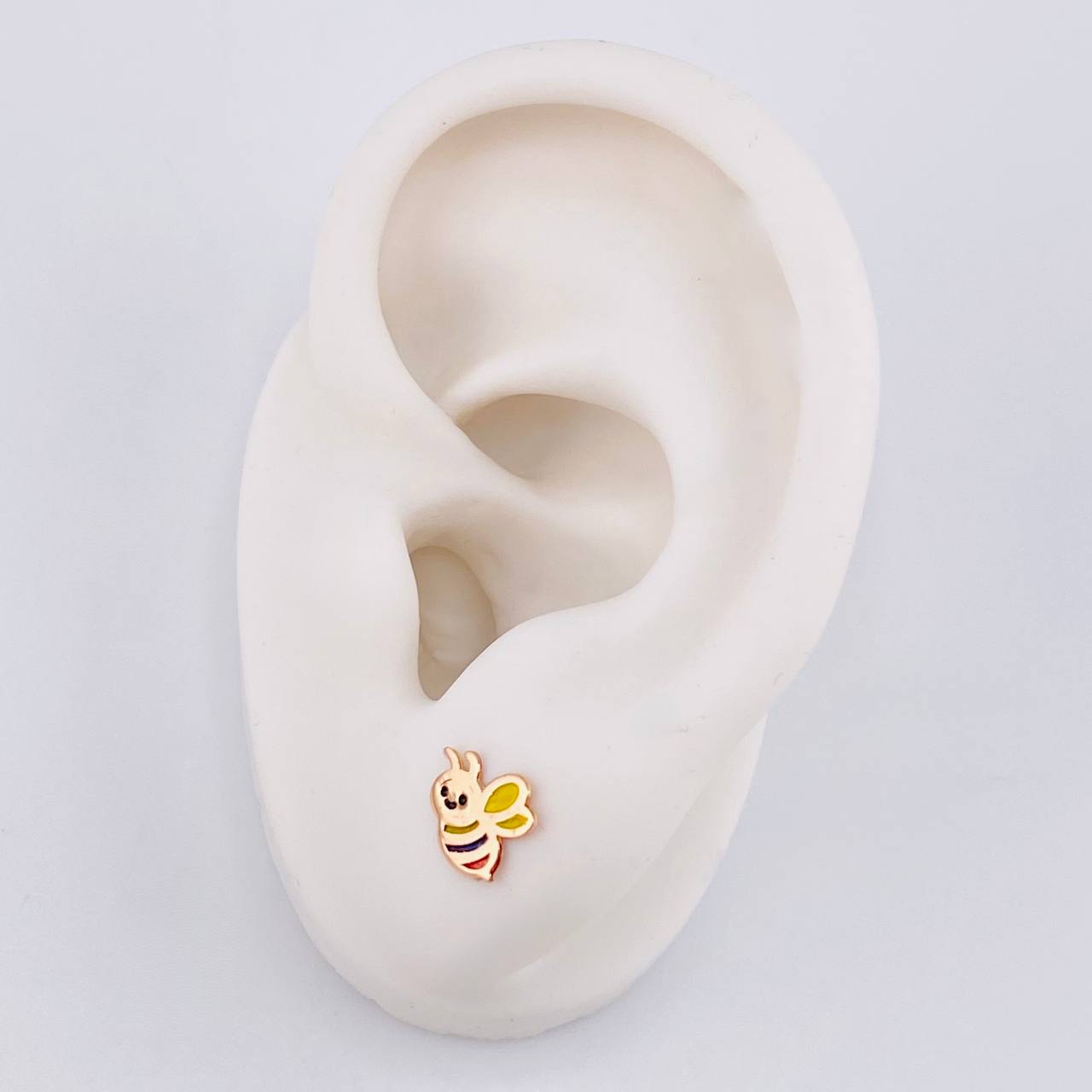 Topos Abeja Tricolor 0.08g / 8.9mm Oro Rosa 18K