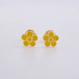 Topos Flor Colombiana 0.65g / 7mm Oro Amarillo 18K