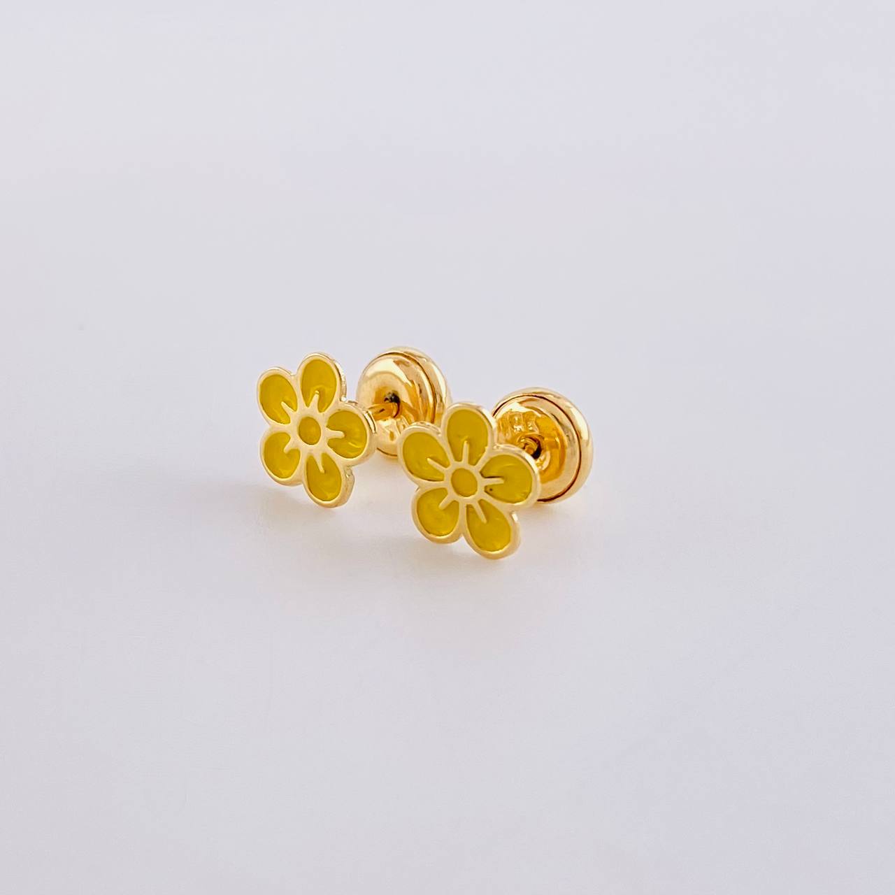 Topos Flor Colombiana 0.65g / 7mm Oro Amarillo 18K