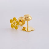 Topos Flor Colombiana 0.65g / 7mm Oro Amarillo 18K