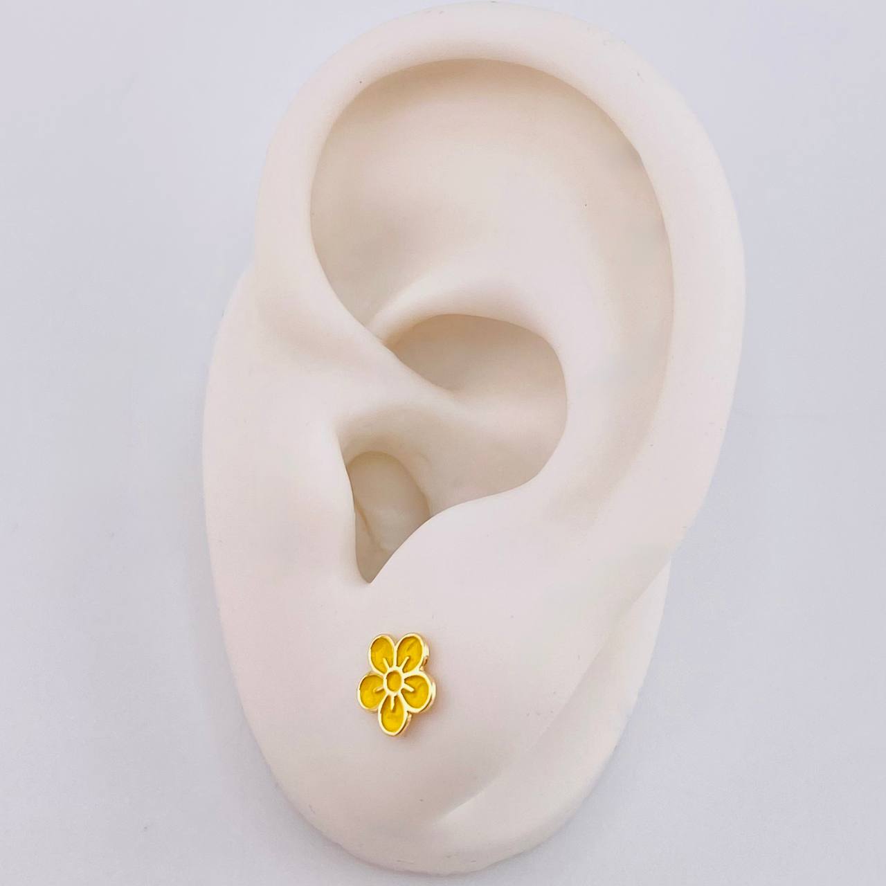 Topos Flor Colombiana 0.65g / 7mm Oro Amarillo 18K