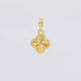 Dije Trebol Diamantado 1.3g / 1.7cm Oro Amarillo 18K