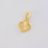 Dije Trebol Diamantado 1.35g / 1.7cm Oro Amarillo 18K