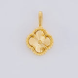 Dije Trebol Diamantado 0.75g / 1.2cm Oro Amarillo 18K