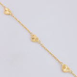 Pulso Cajón Corazón Diamantado 2.05g / 18cm / 1.6mm Oro Amarillo 18K