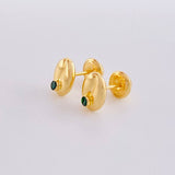 Topos Grano de Cafe 0.7g / 8mm Oro Amarillo 18K