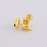 Topos Grano de Cafe 0.7g / 8mm Oro Amarillo 18K