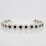 Pulso Tennis 22g / 19cm / 7.5mm Plata Rodinada 925