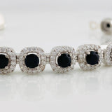 Pulso Tennis 22g / 19cm / 7.5mm Plata Rodinada 925