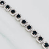 Pulso Tennis 22g / 19cm / 7.5mm Plata Rodinada 925