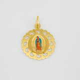 Dije Virgen Guadalupe Corazones 1.15g / 1.5cm Oro Amarillo 18K