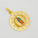 Dije Virgen Guadalupe Corazones 1.15g / 1.5cm Oro Amarillo 18K