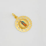 Dije Virgen Guadalupe Corazones 1.15g / 1.5cm Oro Amarillo 18K