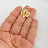 Dije Virgen Guadalupe Corazones 1.15g / 1.5cm Oro Amarillo 18K