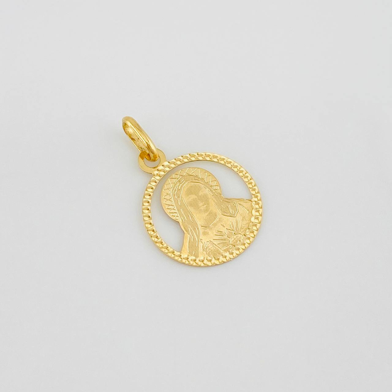 Dije Medalla Virgen Maria 0.7g / 1.5cm Oro Amarillo 18K