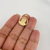 Dije Medalla Virgen Maria 0.7g / 1.5cm Oro Amarillo 18K