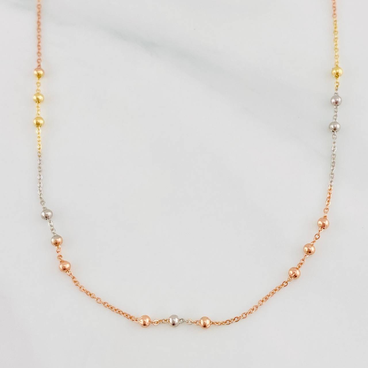 Cadena Aro Seguido 2g / 50cm / 2mm Tres Oros 18K