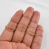 Cadena Aro Seguido 2g / 50cm / 2mm Tres Oros 18K