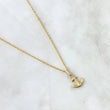 Set Cadena Lazo 1gr / 50cm / 1.2mm + Dije Ancla 0.45gr / 1.7cm Oro Amarillo 18K