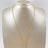 Set Cadena Lazo 1gr / 50cm / 1.2mm + Dije Ancla 0.45gr / 1.7cm Oro Amarillo 18K