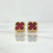 Topos Trébol VCyA 2.65gr / 0.9cm / Ambar Rojo Punteado Oro Amarillo Nac.Esp. 18K