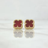 Topos Trébol VCyA 2.65gr / 0.9cm / Ambar Rojo Punteado Oro Amarillo Nac.Esp. 18K