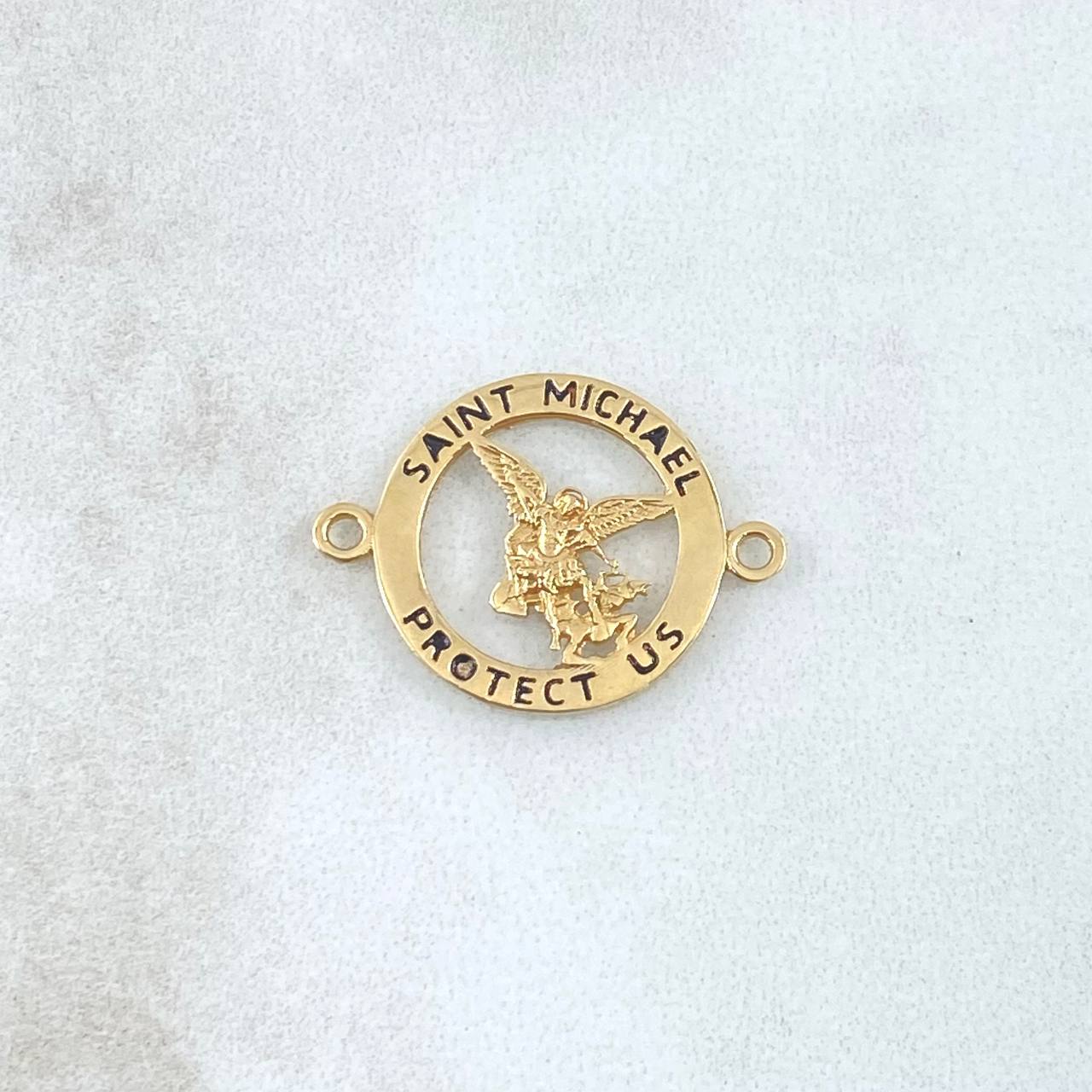 Herraje San Miguel Arcangel En Aro 1.65gr / 1.7cm / Oro Amarillo 18K