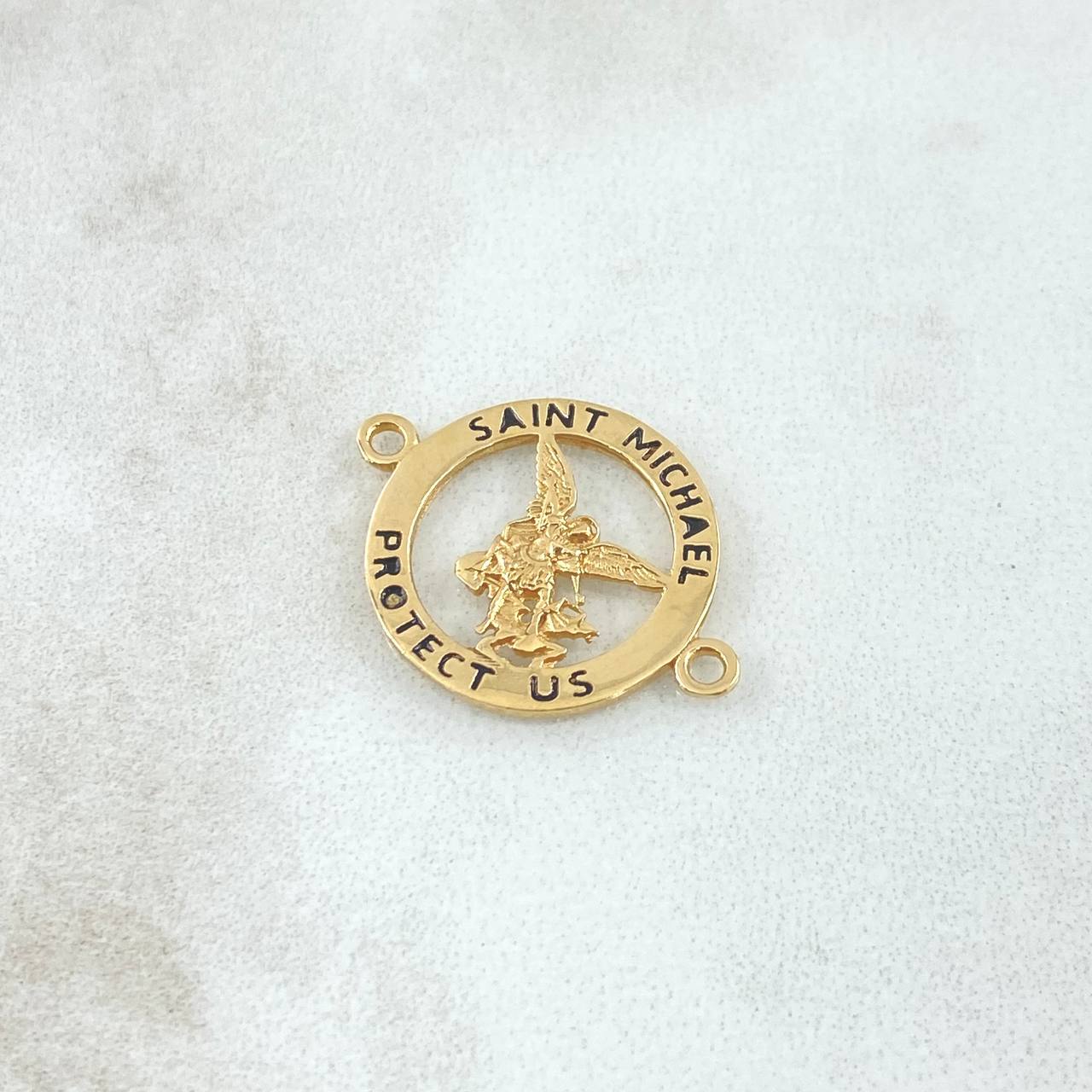 Herraje San Miguel Arcangel En Aro 1.65gr / 1.7cm / Oro Amarillo 18K