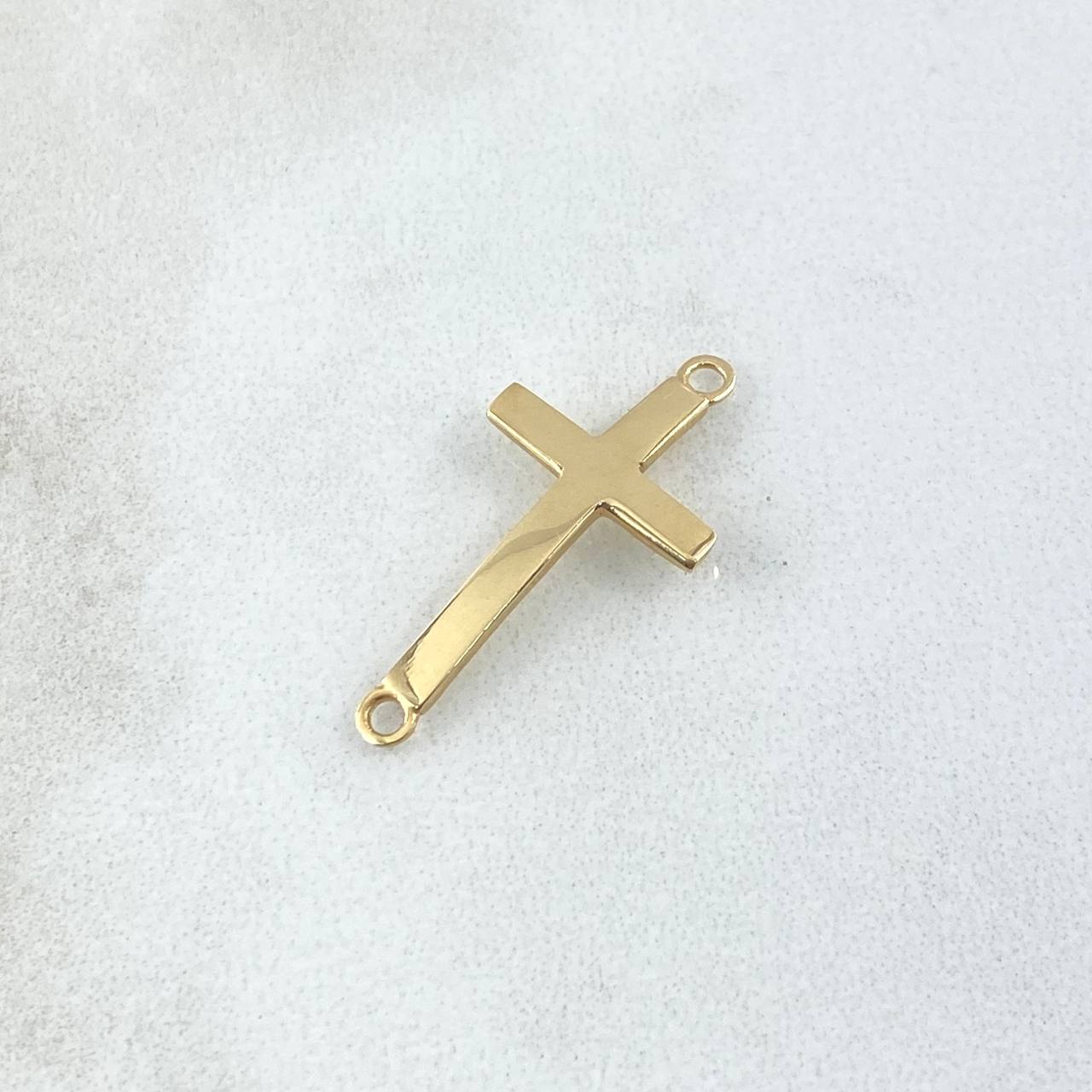 Herraje Cruz Curva 1.15gr / 2.4cm / Oro Amarillo 18K ©