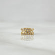 Herraje Rueda Basteada 1gr / 0.8cm / Circones Blancos Oro Amarillo 18K