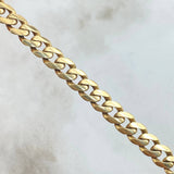 Pulso Cubano 13.65gr / 19cm / 6.9mm Broche Cajon Circones Blancos Oro Amarillo Nac.Esp. 18K