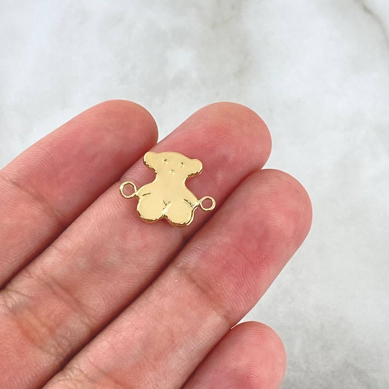 Herraje Oso TS 0.6gr / 1.5cm / Liso Oro Amarillo 18K ©