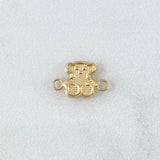 Herraje Oso TS 0.4gr / 1.3cm / Texturizado Oro Amarillo 18K ©