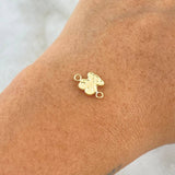 Herraje Oso TS 0.4gr / 1.3cm / Texturizado Oro Amarillo 18K ©