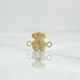 Herraje Oso TS 0.4gr / 1.3cm / Texturizado Oro Amarillo 18K ©