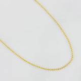 Cadena Militar 1.4g / 45cm / 0.8mm Oro Amarillo 18K