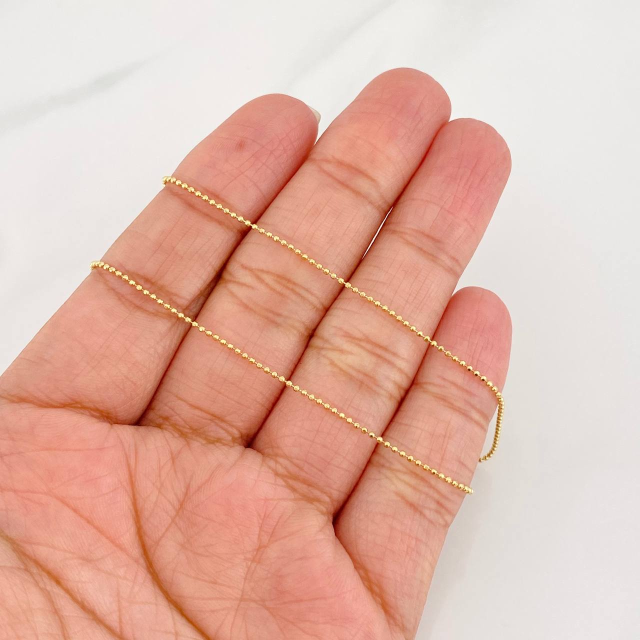 Cadena Militar 2g / 45cm / 0.9mm Oro Amarillo 18K