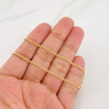 Cadena Cubana 1.55g / 45cm / 1.9mm Oro Amarillo 18K