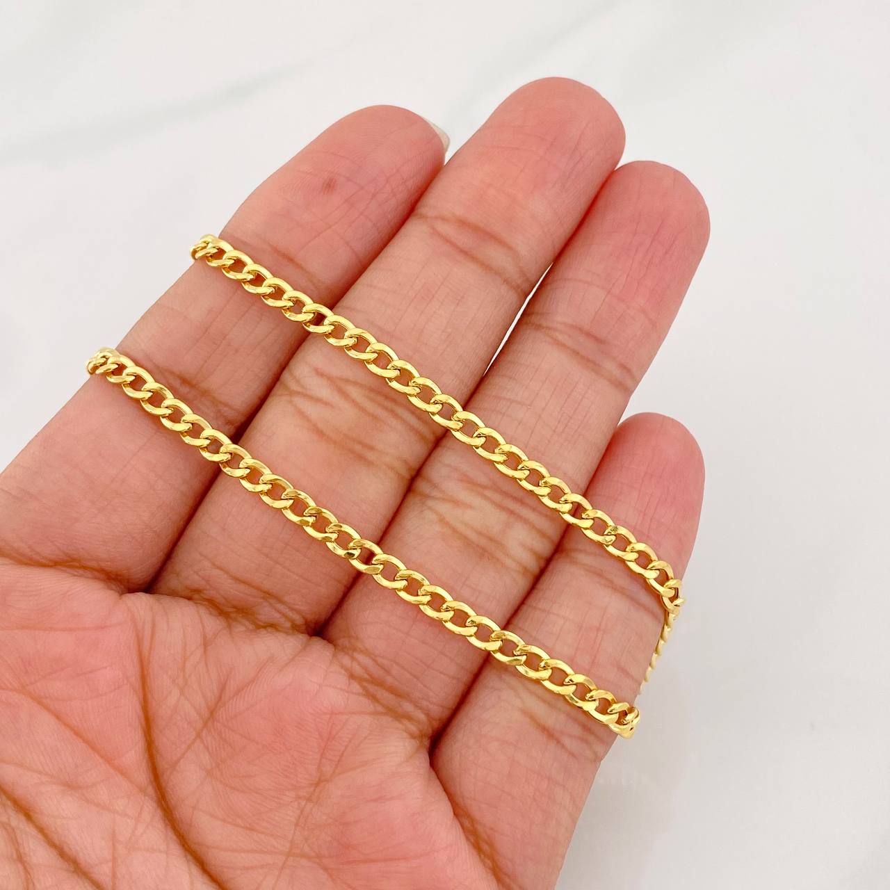Cadena Cubana 6.75g / 60cm / 3.1mm Oro Amarillo 18K