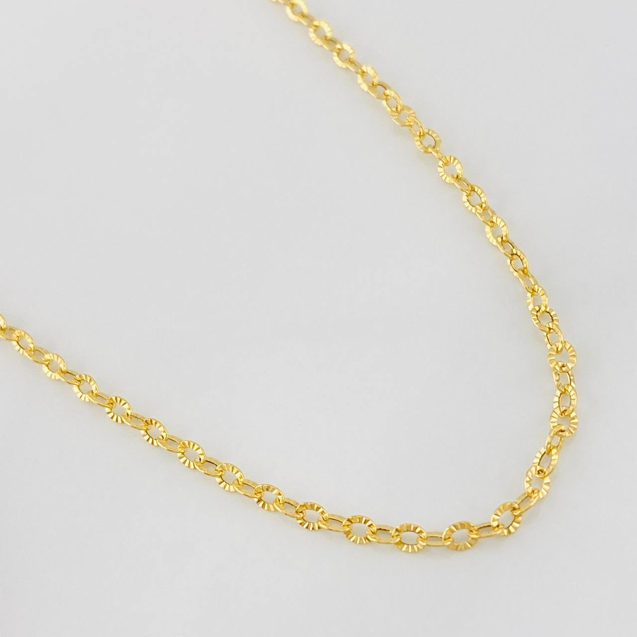 Cadena Aro Seguido Diamantada 1.95g / 55cm / 2.4mm Oro Amarillo 18K