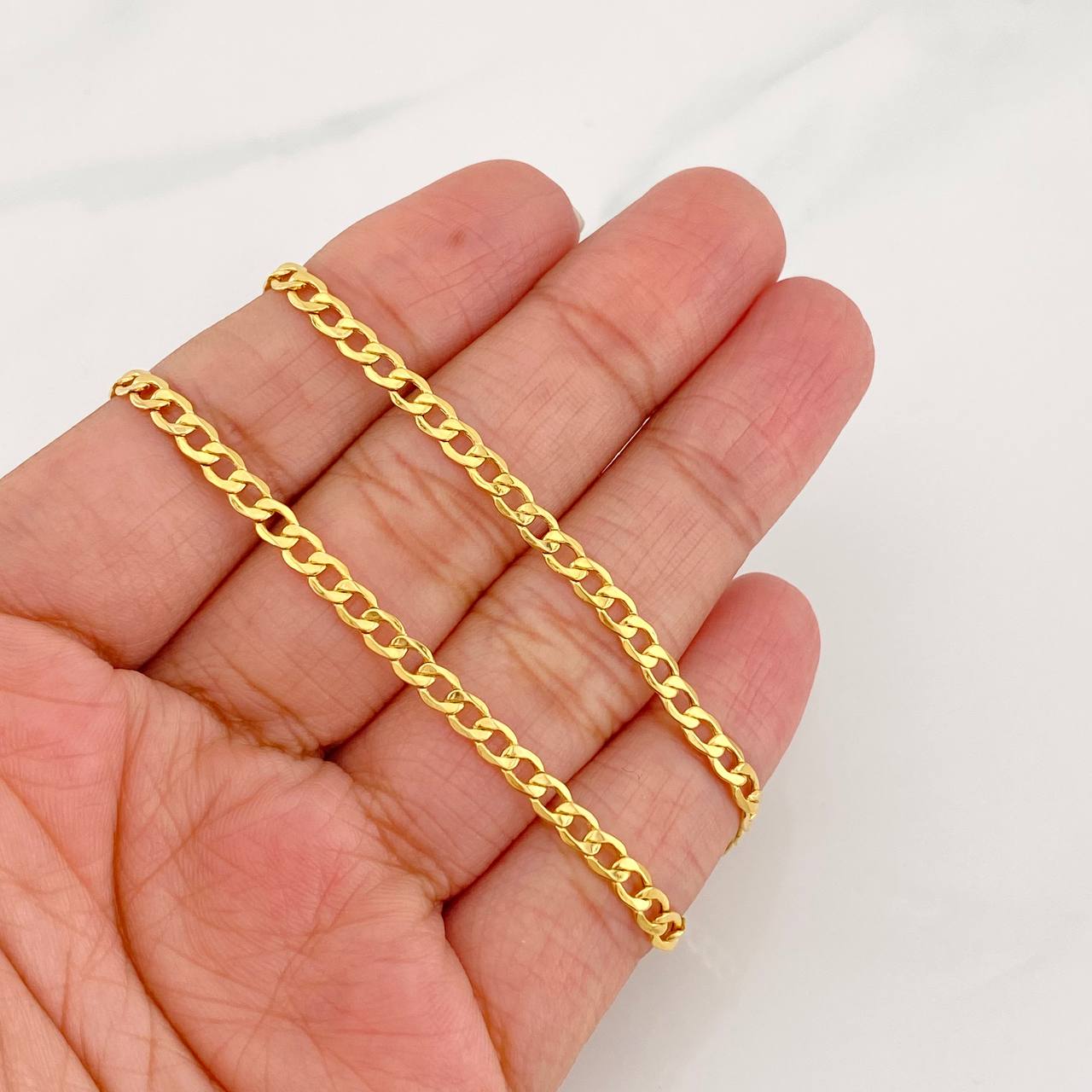Cadena Cubana 6.05g / 60cm / 3.4mm Oro Amarillo 18K