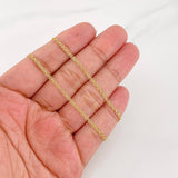 Cadena China 3.35g / 50cm / 2.2mm Oro Amarillo 18K