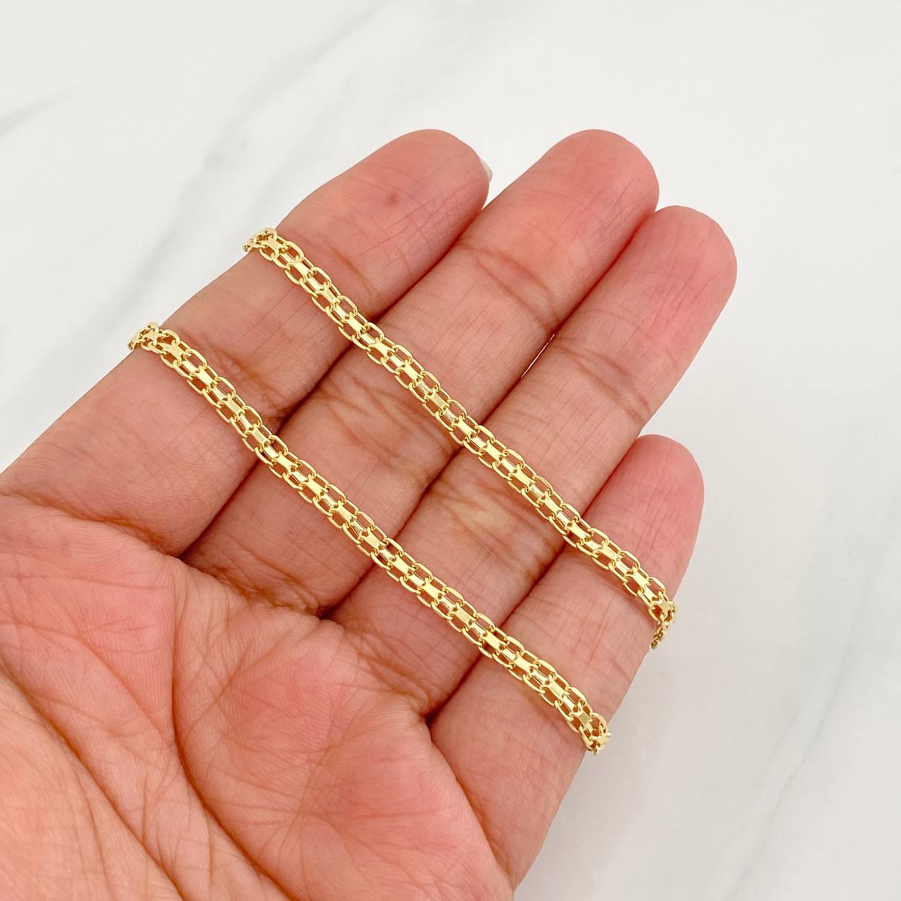 Cadena China 4.9g / 50cm / 3.2mm Oro Amarillo 18K