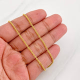 Cadena Lazo 1.4g / 40cm / 1.6mm Oro Amarillo 18K