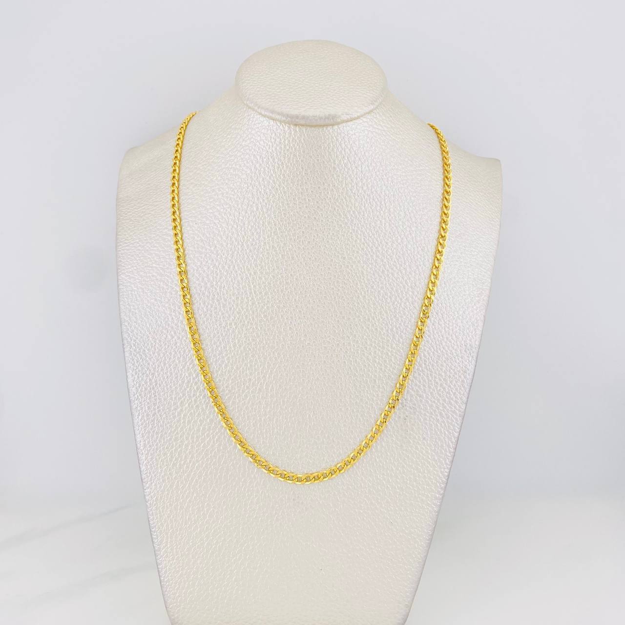 Cadena Cubana 6.75g / 60cm / 3.1mm Oro Amarillo 18K