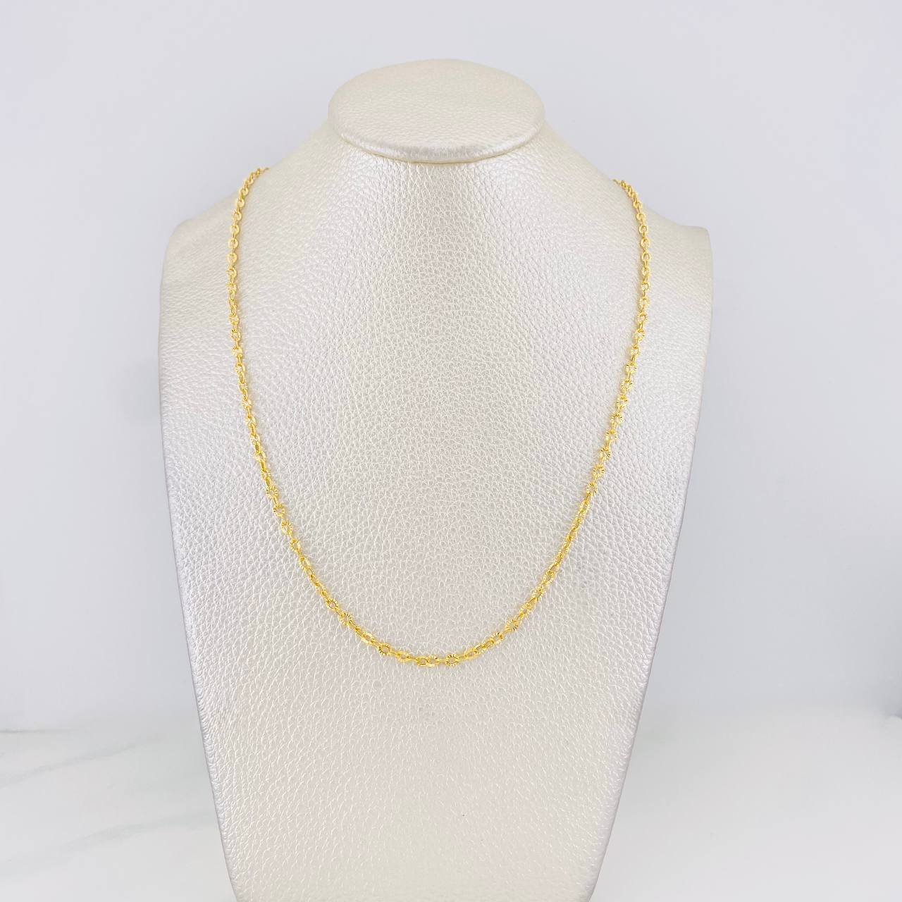 Cadena Aro Seguido Diamantada 1.95g / 55cm / 2.4mm Oro Amarillo 18K
