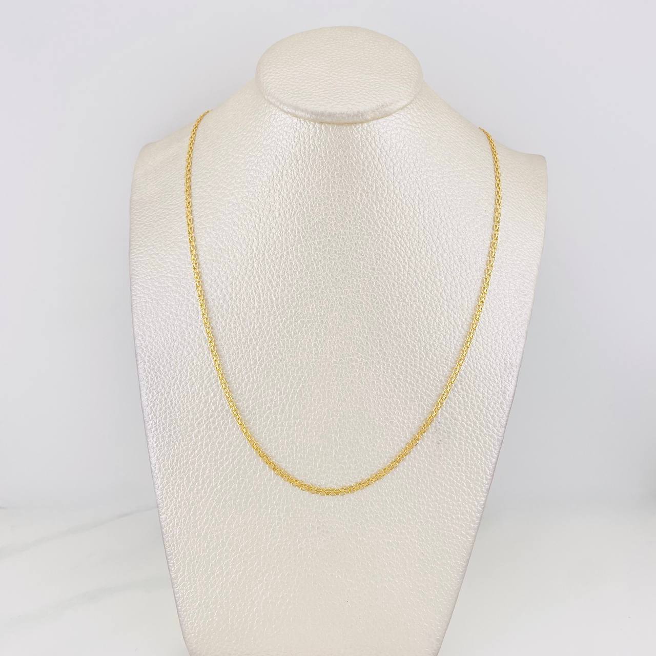 Cadena China 3.35g / 50cm / 2.2mm Oro Amarillo 18K