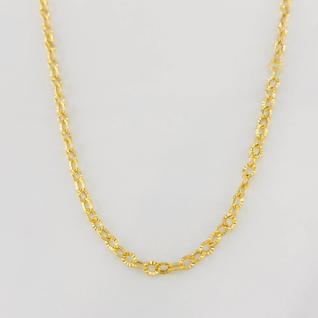 Cadena Aro Seguido Diamantada 1.95g / 55cm / 2.4mm Oro Amarillo 18K