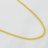 Cadena Cubana 4.15g / 60cm / 2.1mm Oro Amarillo 18K